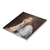 Berthe Morisot - Julie Daydreaming Tegeltje (Zijkant)