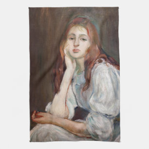 Berthe Morisot - Julie Daydreaming Theedoek