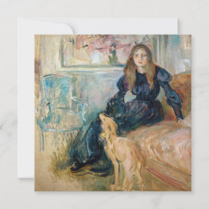 Berthe Morisot - Julie en haar Greyhound Laerte Bedankkaart