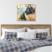 Berthe Morisot - Julie en haar Greyhound Laerte Canvas Afdruk (Insitu (Slaapkamer))