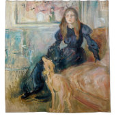 Berthe Morisot - Julie en haar Greyhound Laerte Douchegordijn (Voorkant)