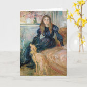 Berthe Morisot - Julie en haar Greyhound Laerte Kaart (Gele Bloem)