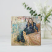 Berthe Morisot - Julie en haar Greyhound Laerte Kaart (Staand voorkant)