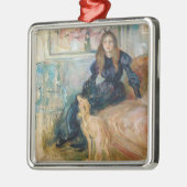 Berthe Morisot - Julie en haar Greyhound Laerte Metalen Ornament (Links)