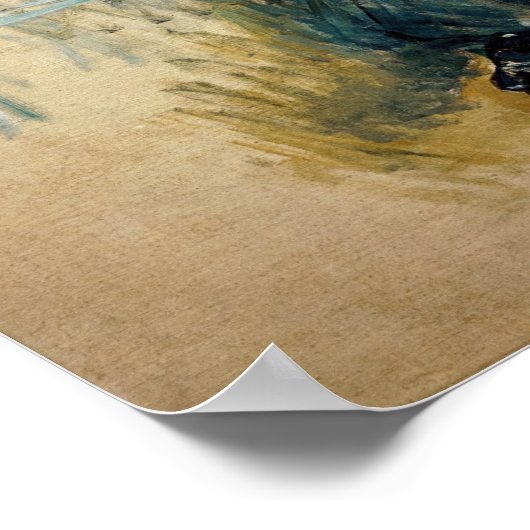 Berthe Morisot - Julie en haar Greyhound Laerte Poster (Hoek)