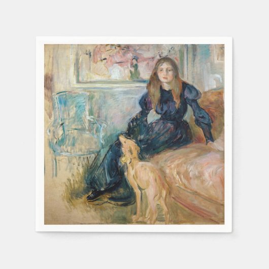 Berthe Morisot - Julie en haar Greyhound Laerte Servet (Voorkant)