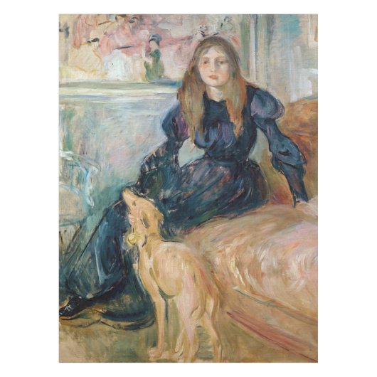 Berthe Morisot - Julie en haar Greyhound Laerte Tafelkleed (Voorkant)