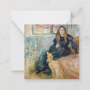 Berthe Morisot - Julie en haar Schotse herdershond Notitiekaartje