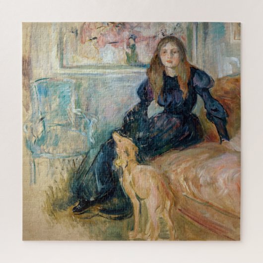 Berthe Morisot - Julie en haar windhond Laerte Legpuzzel (Verticaal)