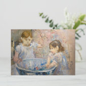 Berthe Morisot - Kinderen bij het bassin Bedankkaart (Staand voorkant)
