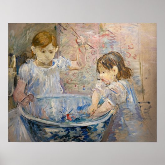 Berthe Morisot - Kinderen bij het bassin Poster (Voorkant)