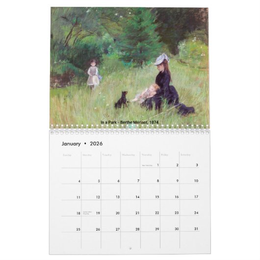 Berthe Morisot Masterstuks Selection Kalender (Jan 2026)