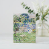 Berthe Morisot - Meisje in een boot met ganzen Briefkaart (Staand voorkant)