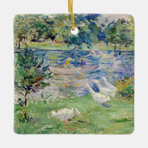 Berthe Morisot - Meisje in een boot met ganzen Keramisch Ornament