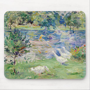 Berthe Morisot - Meisje in een boot met ganzen Muismat