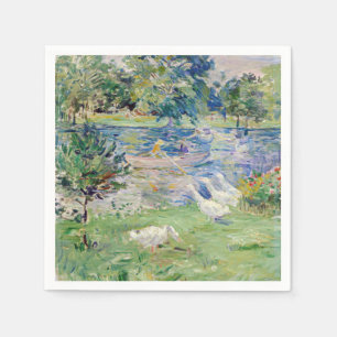 Berthe Morisot - Meisje in een boot met ganzen Servet
