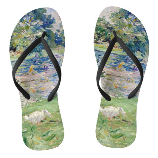 Berthe Morisot - Meisje in een boot met ganzen Teenslippers (Voetbed)