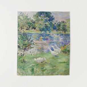 Berthe Morisot - Meisje in een boot met ganzen Wandkleed
