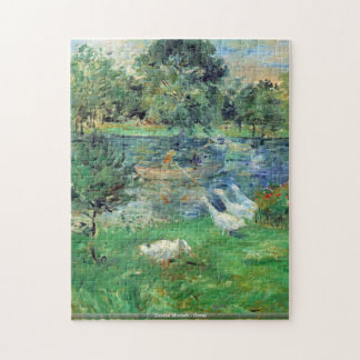 Berthe Morisot - Meisjes in een boot met ganzenpuz Legpuzzel
