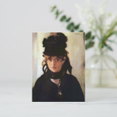 Berthe Morisot met een boeket viooltjes, Manet Briefkaart (Staand voorkant)