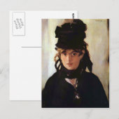 Berthe Morisot met een boeket viooltjes, Manet Briefkaart (Voorkant / Achterkant)