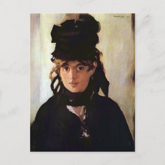 Berthe Morisot met een boeket viooltjes, Manet Briefkaart (Voorkant)