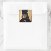 Berthe Morisot met een Bouquet van Violets Vierkante Sticker (Tas)