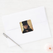 Berthe Morisot met een Bouquet van Violets Vierkante Sticker (Envelop)