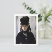 Berthe Morisot met een bruut van Violets, Manet Briefkaart (Staand voorkant)