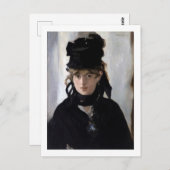 Berthe Morisot met een bruut van Violets, Manet Briefkaart (Voorkant / Achterkant)