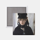 Berthe Morisot met een bruut van Violets, Manet Magneet (Voorkant / Achterkant)