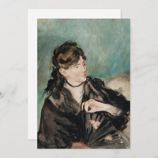 Berthe Morisot met een fan | Édouard Manet (Voorkant / Achterkant)