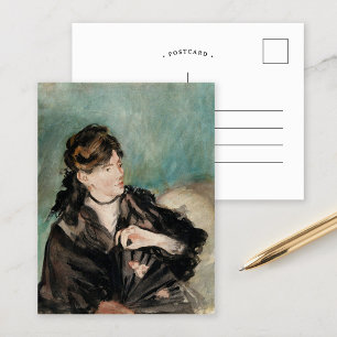 Berthe Morisot met een fan   Édouard Manet Briefkaart