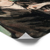 Berthe Morisot met een fan | Édouard Manet Poster (Hoek)