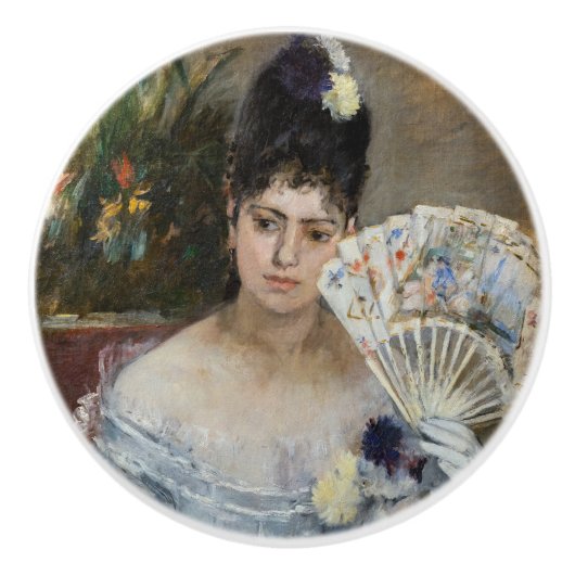 Berthe Morisot - Op de bal Keramische Knop (Voorkant)