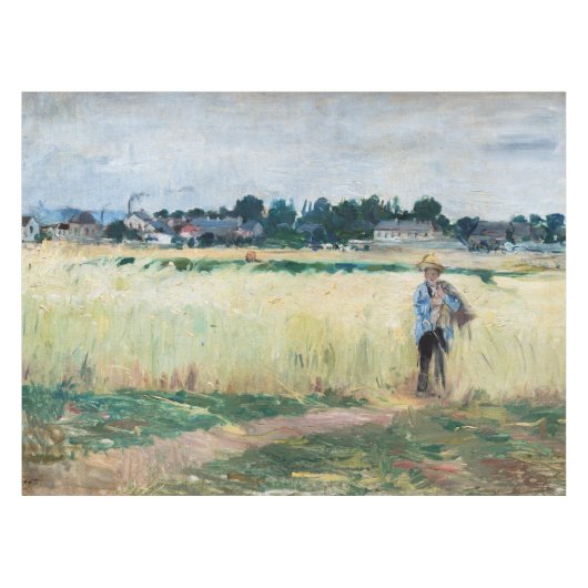 Berthe Morisot - Op Wheatfield in Gennevillie Tafelkleed (Voorkant (Horizontaal))