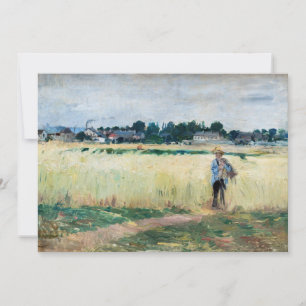 Berthe Morisot - Op Wheatfield in Gennevillier Bedankkaart