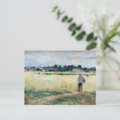 Berthe Morisot - Op Wheatfield in Gennevillier Briefkaart (Staand voorkant)