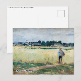 Berthe Morisot - Op Wheatfield in Gennevillier Briefkaart