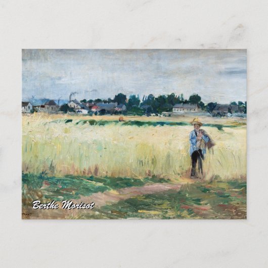 Berthe Morisot - Op Wheatfield in Gennevillier Briefkaart (Voorkant)