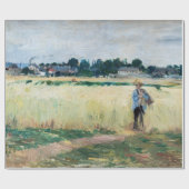 Berthe Morisot - Op Wheatfield in Gennevillier Cadeaupapier (Vlak)