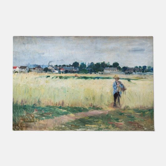 Berthe Morisot - Op Wheatfield in Gennevillier Deurmat (Voorkant)