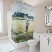 Berthe Morisot - Op Wheatfield in Gennevillier Douchegordijn (In situ)