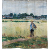 Berthe Morisot - Op Wheatfield in Gennevillier Douchegordijn (Voorkant)