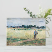 Berthe Morisot - Op Wheatfield in Gennevillier Kaart (Staand voorkant)