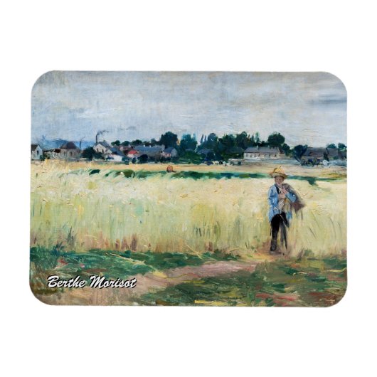 Berthe Morisot - Op Wheatfield in Gennevillier Magneet (Horizontaal)