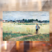 Berthe Morisot - Op Wheatfield in Gennevillier Raamsticker (Vel 2)