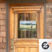 Berthe Morisot - Op Wheatfield in Gennevillier Raamsticker (Huis Deur)
