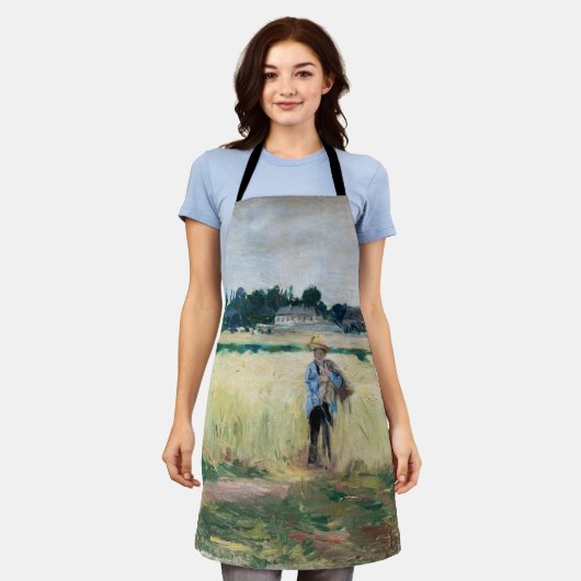 Berthe Morisot - Op Wheatfield in Gennevillier Schort (Gedragen)