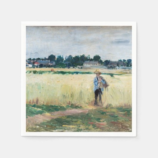 Berthe Morisot - Op Wheatfield in Gennevillier Servet (Voorkant)